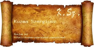 Kuzma Szergiusz névjegykártya